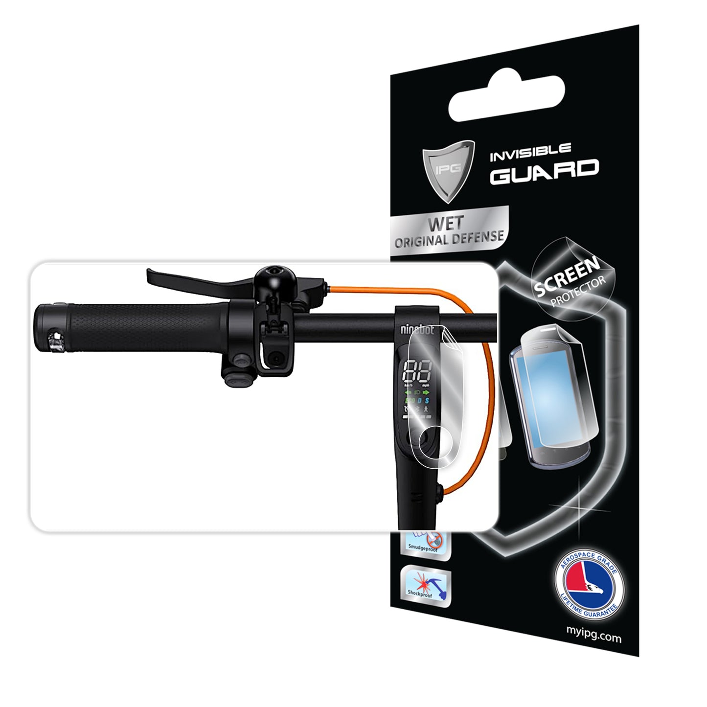 IPG Original for Segway Ninebot F2 Scooter Dashboard SCREEN Protector (2 Units) (Hydrogel)