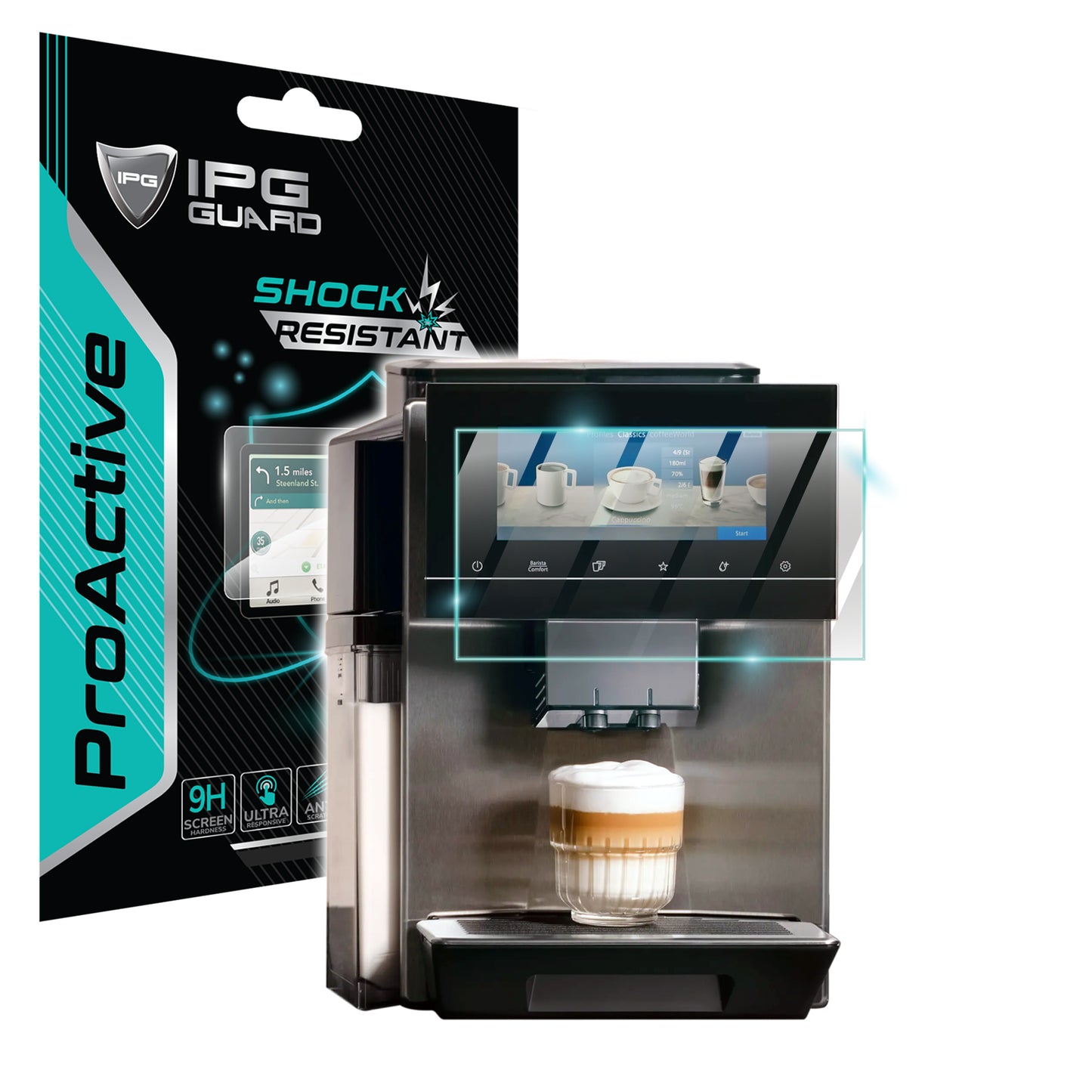 Siemens EQ900 Çekirdek Kahve Makinesi için 9H Nano IPG ProActive Ekran Koruyucu