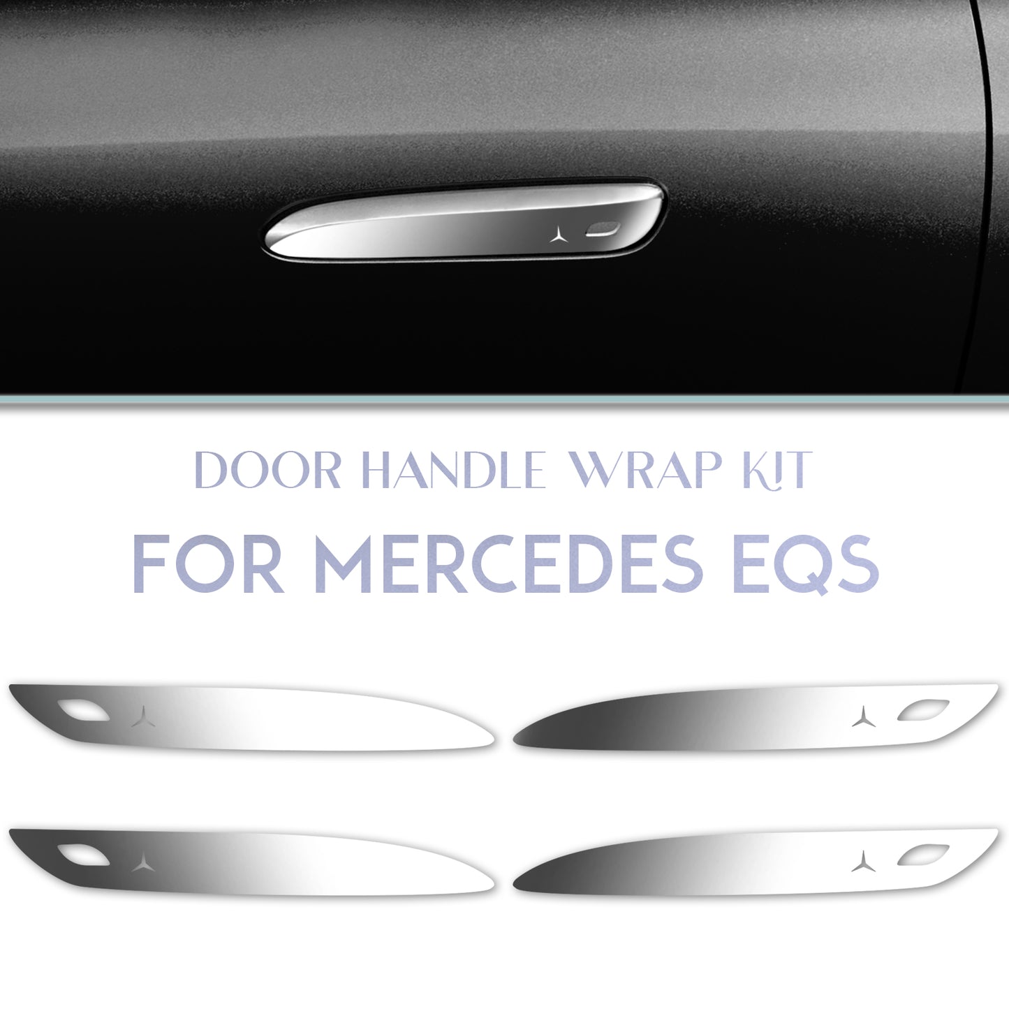 IPG Decorative for Mercedes EQS/EQE/CLA-S Class/E-Class Door Handle Kit Decal Sticker Wrap Kit