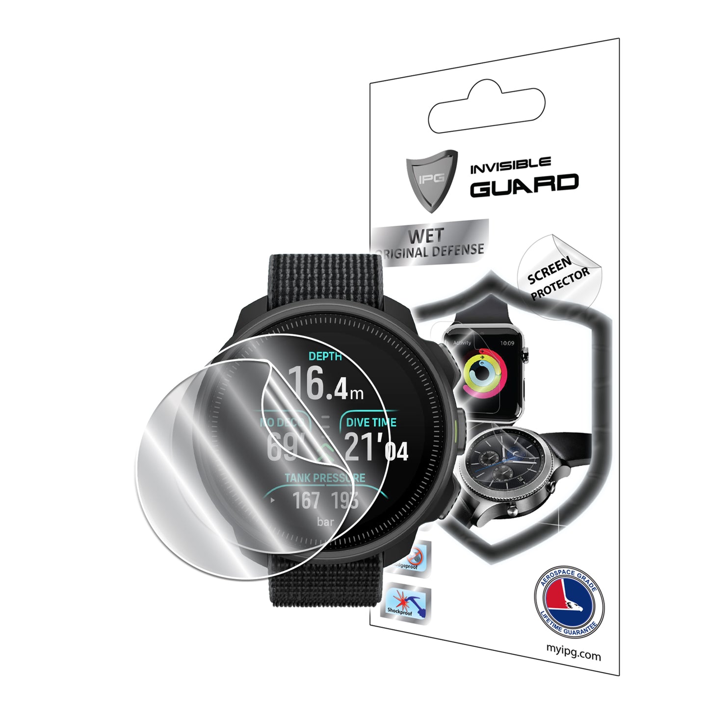 IPG Original for Suunto Nautic S Dive Computer Watch SCREEN Protector (2 Units) (Hydrogel)