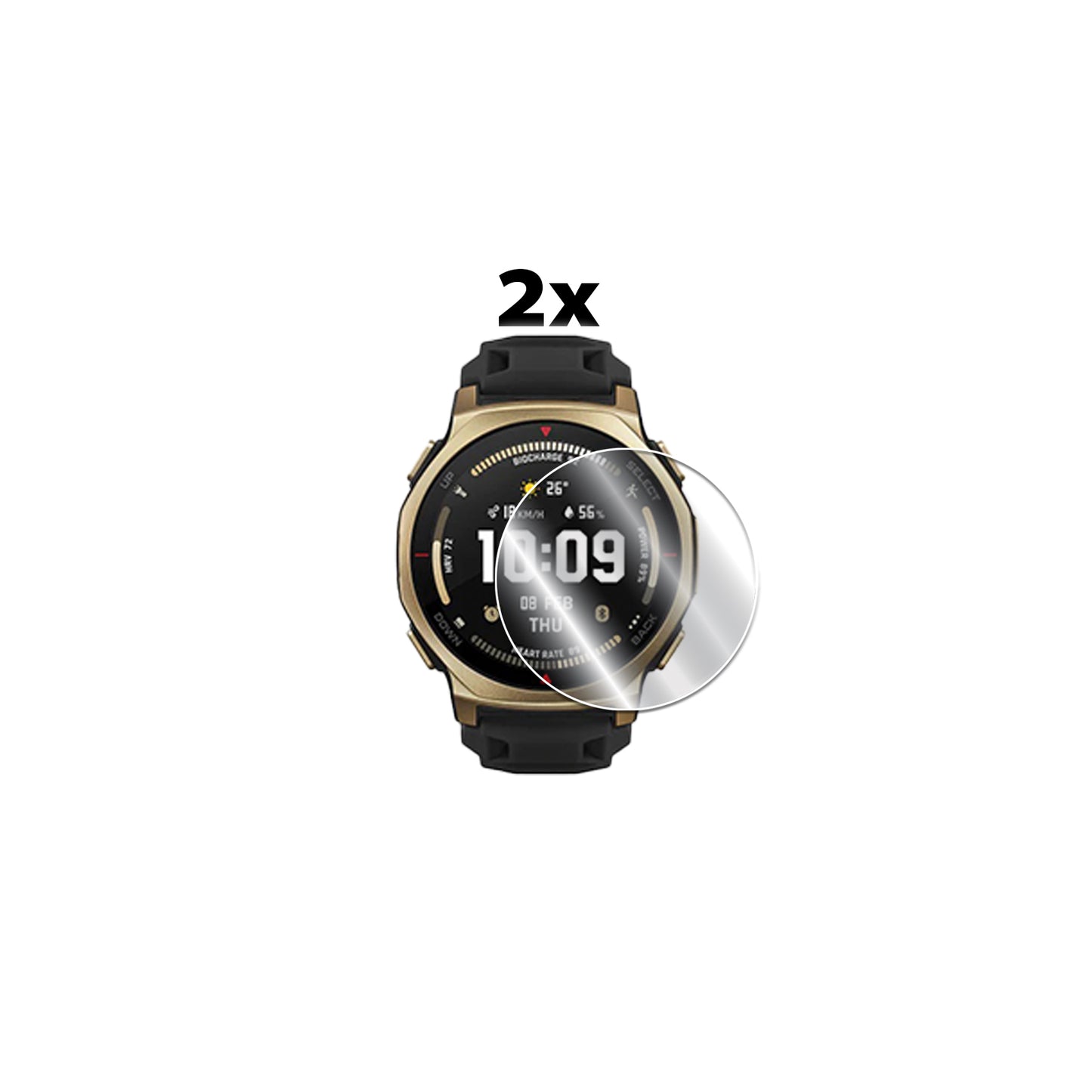 IPG Original for Amazfit T-Rex 3 Pro Smartwatch SCREEN Protector (2 Units) (Hydrogel)
