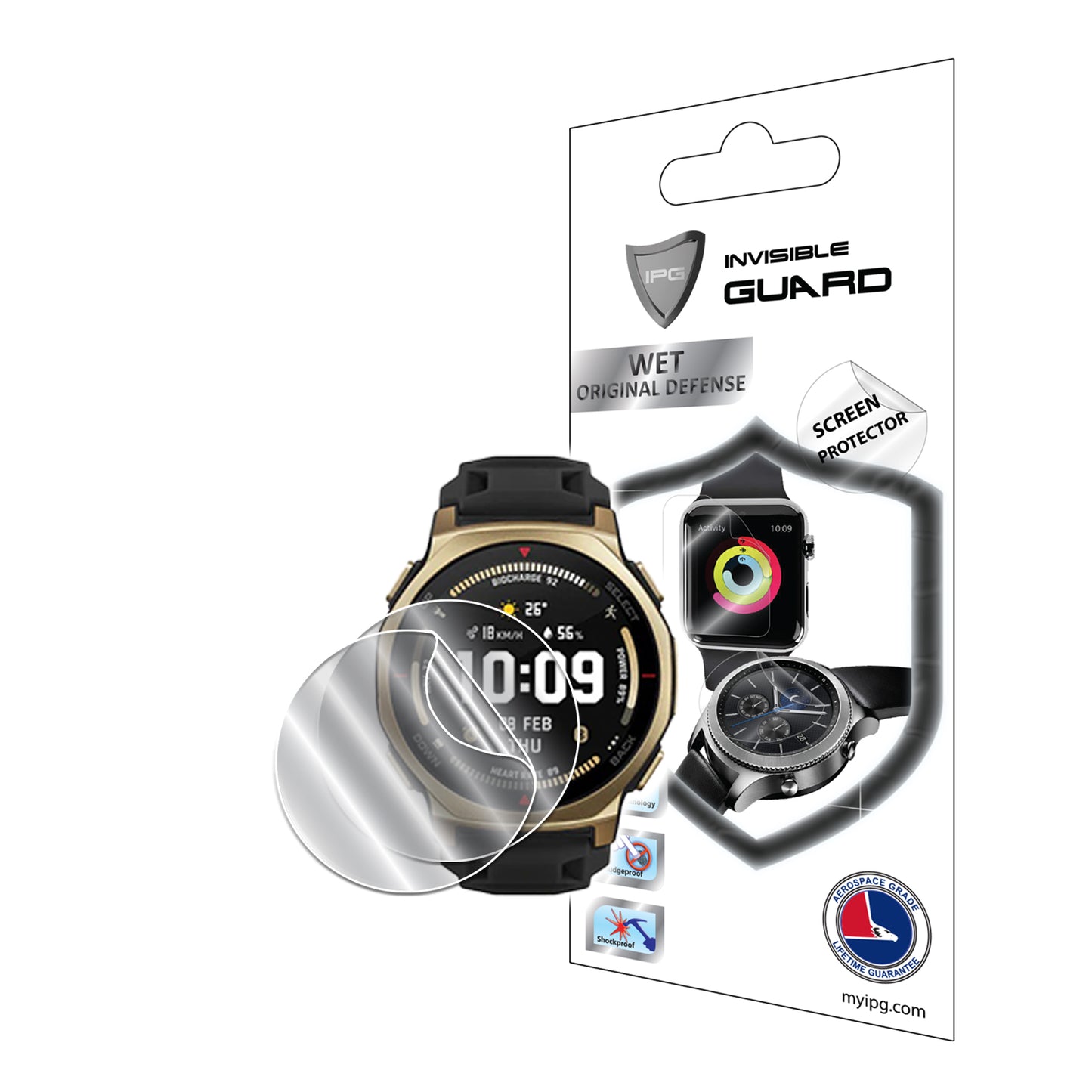 IPG Original for Amazfit T-Rex 3 Pro Smartwatch SCREEN Protector (2 Units) (Hydrogel)