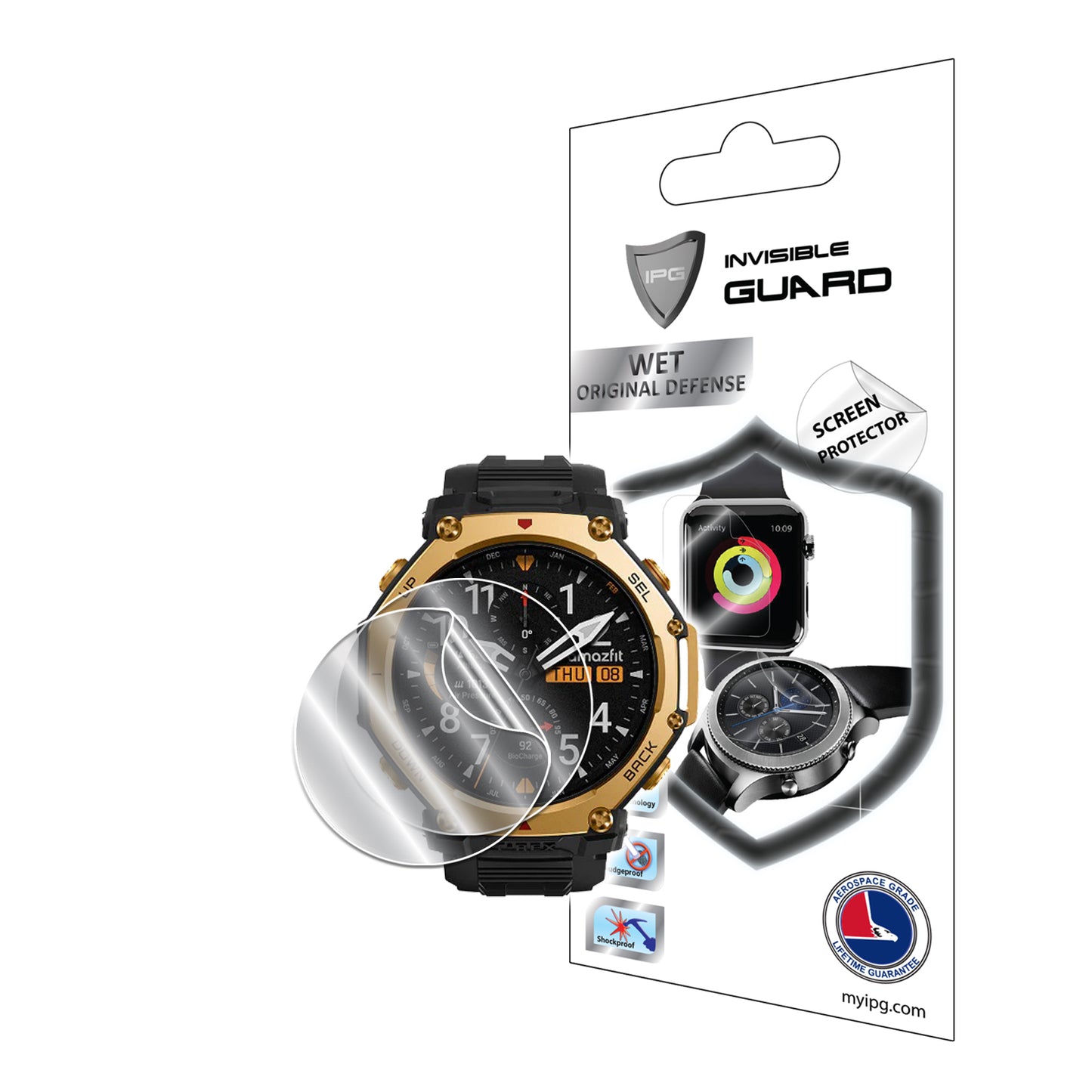 IPG Original for Amazfit T-Rex 3 Pro Smartwatch SCREEN Protector (2 Units) (Hydrogel)