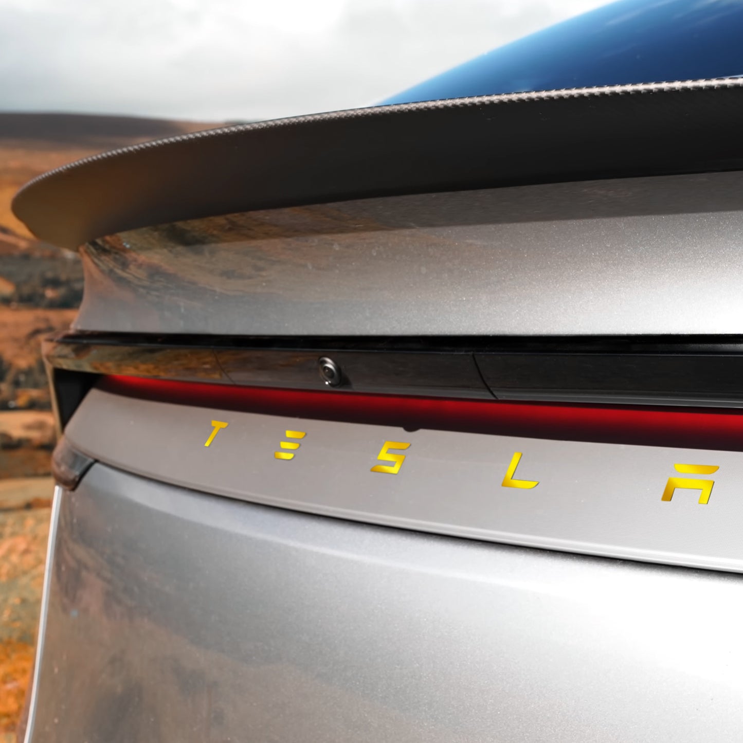 IPG Decorative for Tesla Model 3/Y/S/X/Performance Tailgate Letters Emblems (2 Units) Sticker Wrap Kit Decals Stickers Protector