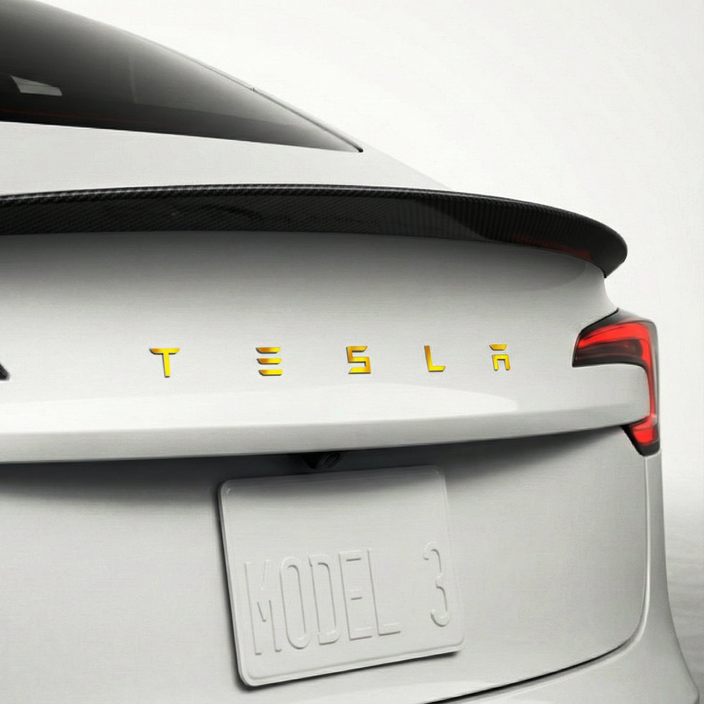 IPG Decorative for Tesla Model 3/Y/S/X/Performance Tailgate Letters Emblems (2 Units) Sticker Wrap Kit Decals Stickers Protector