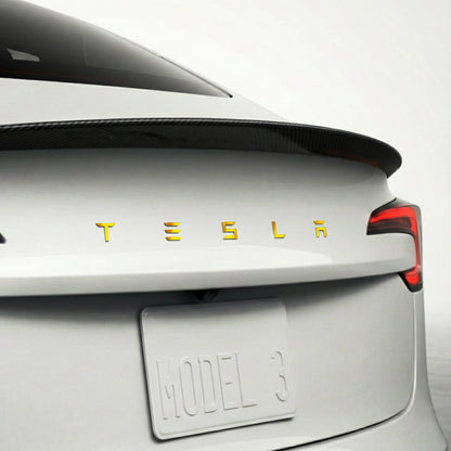 IPG Decorative for Tesla Model 3/Y/S/X/Performance Tailgate Letters Emblems (2 Units) Sticker Wrap Kit Decals Stickers Protector