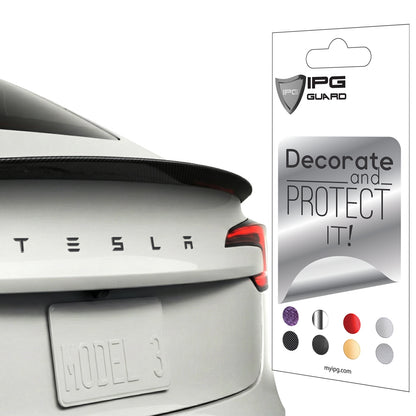IPG Decorative for Tesla Model 3/Y/S/X/Performance Tailgate Letters Emblems (2 Units) Sticker Wrap Kit Decals Stickers Protector