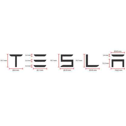IPG Decorative for Tesla Model 3/Y/S/X/Performance Tailgate Letters Emblems (2 Units) Sticker Wrap Kit Decals Stickers Protector
