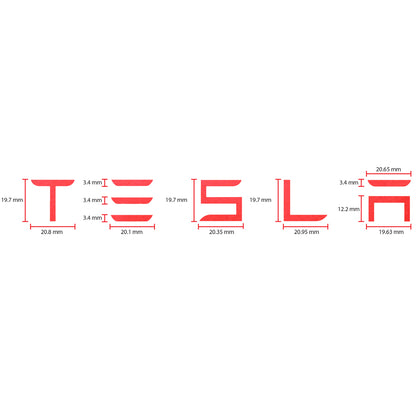 IPG Decorative for Tesla Model 3/Y/S/X/Performance Tailgate Letters Emblems (2 Units) Sticker Wrap Kit Decals Stickers Protector