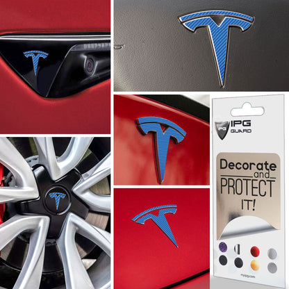 IPG Decorative for Tesla Model 3 Decal Sticker (9 Logo Set) Protector