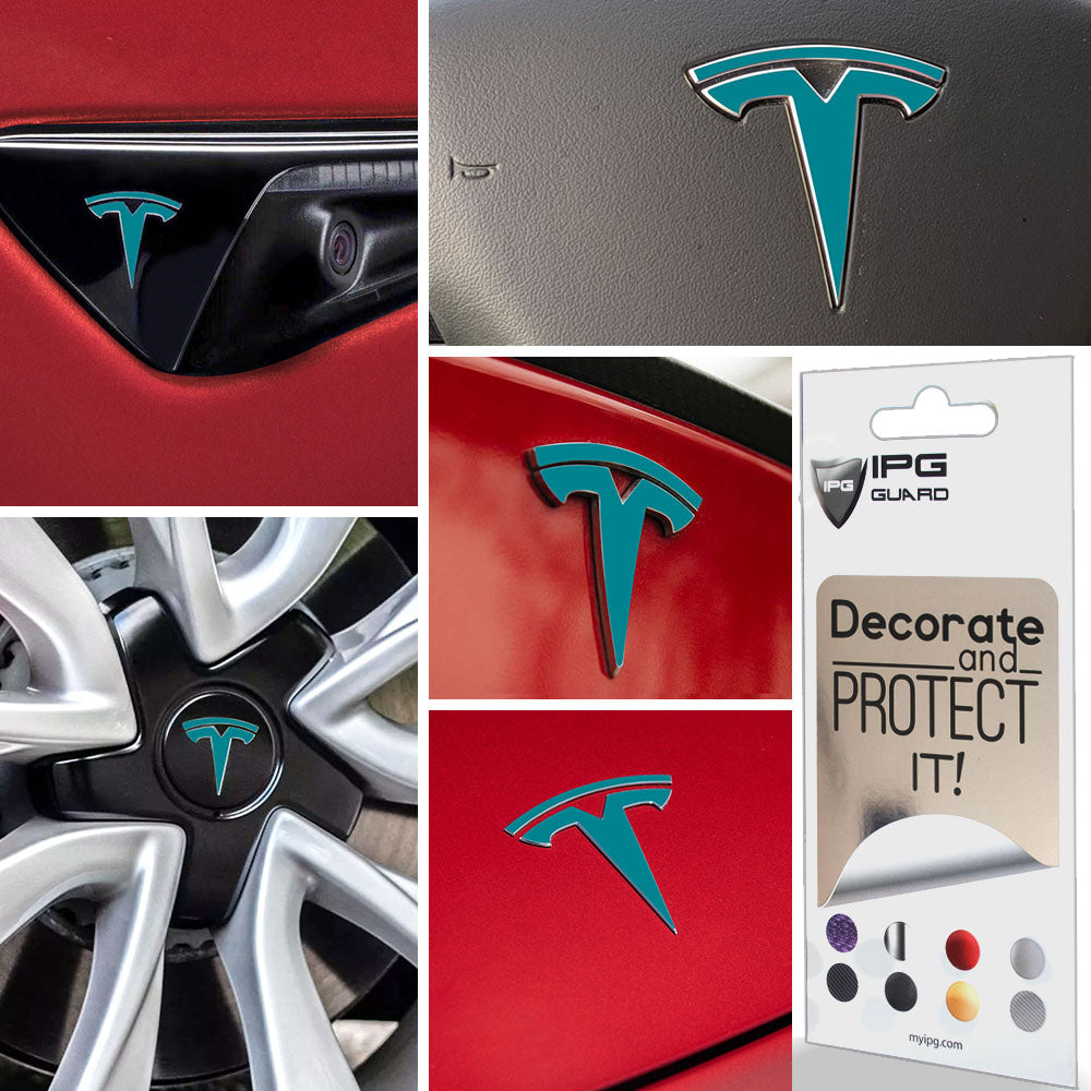 IPG Decorative for Tesla Model 3 Decal Sticker (9 Logo Set) Protector