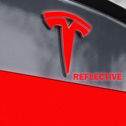 Tesla Model 3 için IPG Dekoratif Koruyucu Logo Amblem Sticker Etiket Aksesuar Vinil (9 Logo Set)(Reflektif Serisi)