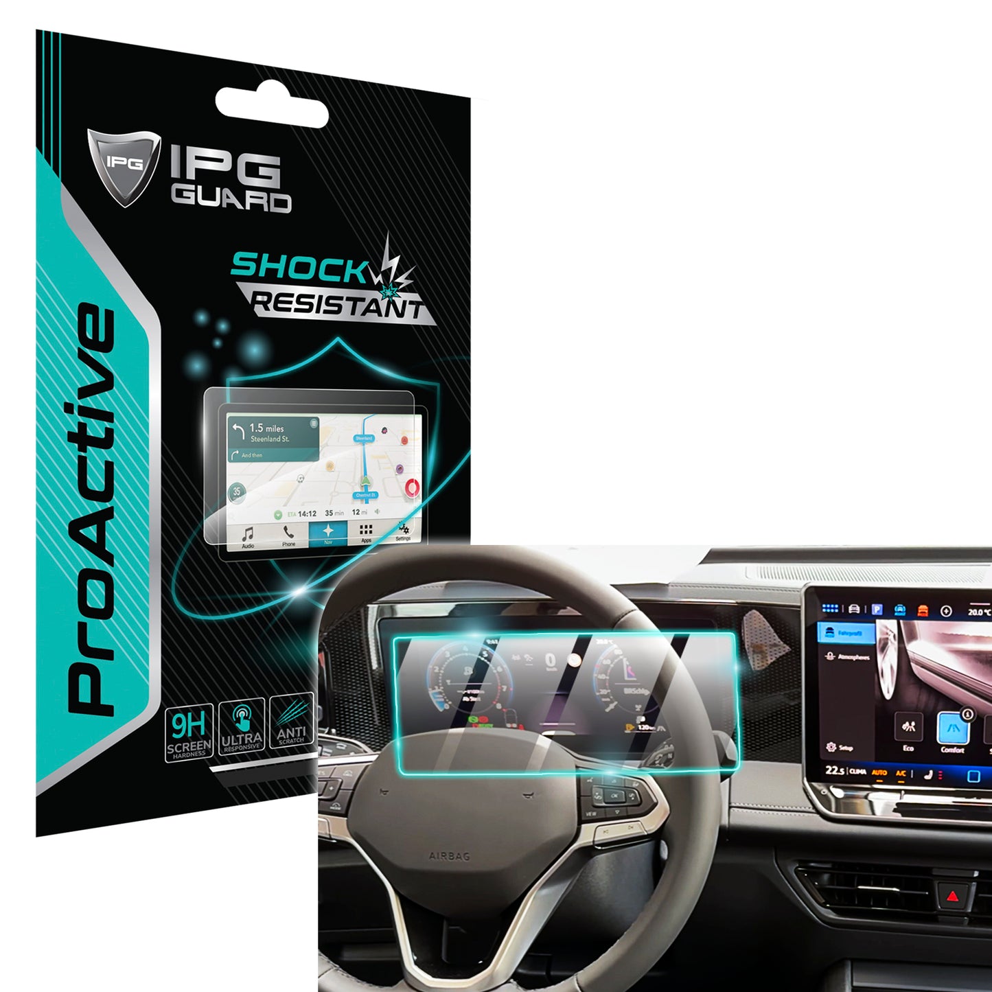 IPG ProActive for Volkswagen 2025 Tiguan eTSI 10.25" inch Cockpit SCREEN Protector