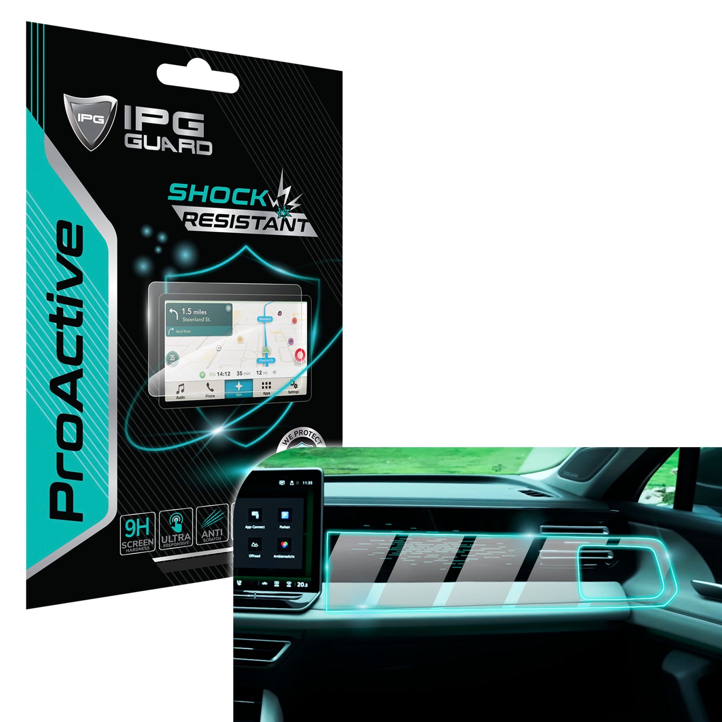 IPG ProActive for Volkswagen 2025 Tiguan eTSI Passenger Display SCREEN Protector