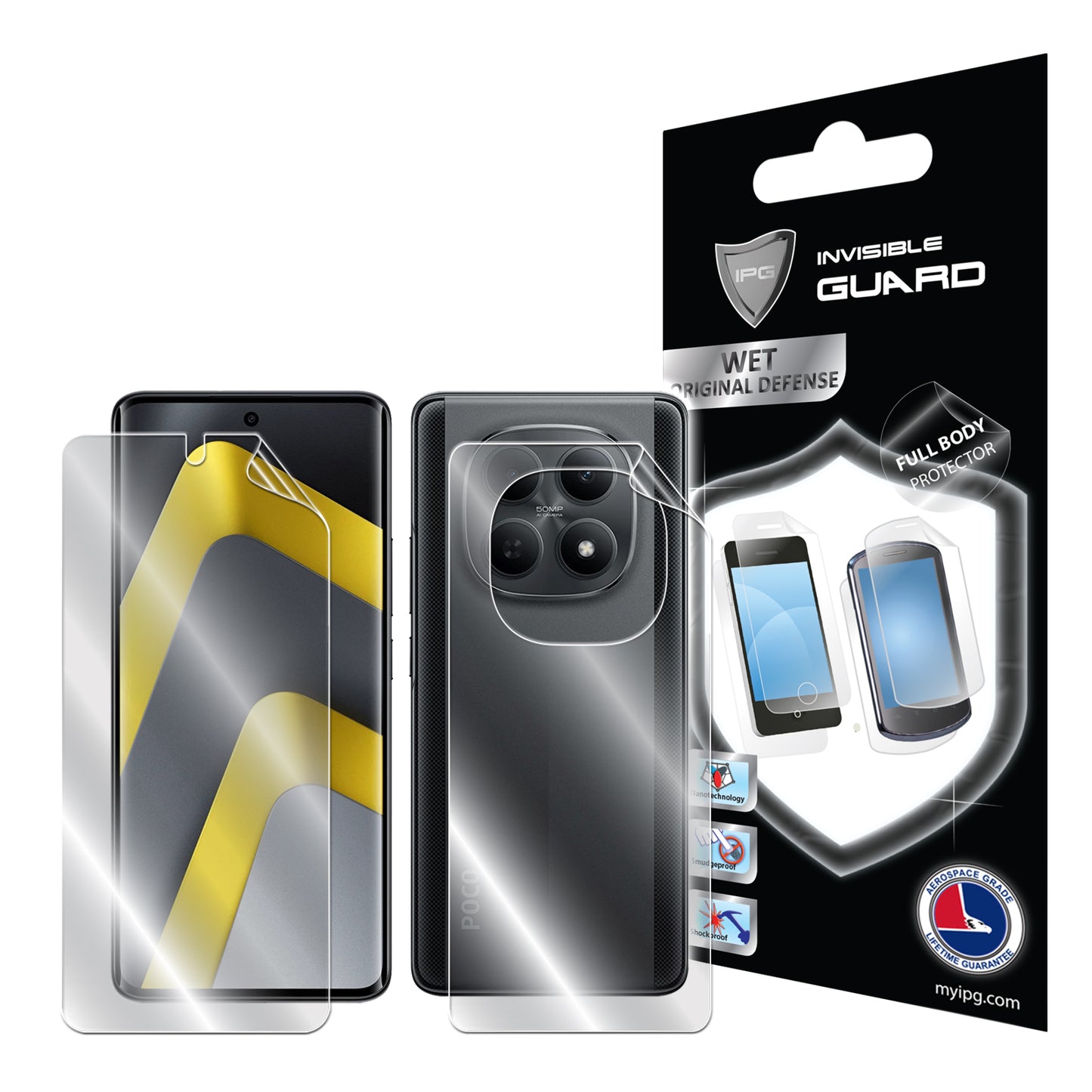  Xiaomi Poco M8 için IPG Orijinal Tam Kaplama Ekran Koruyucu (Hidrojel)