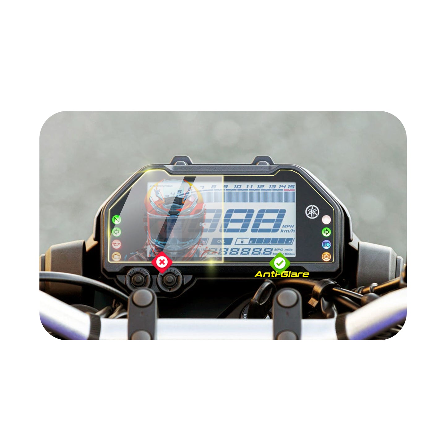 IPG Anti-Glare for YAMAHA 2020-2025 MT25 Motorcycle Dashboard Cluster Speedometer Display ANTI-GLARE SCREEN Protector