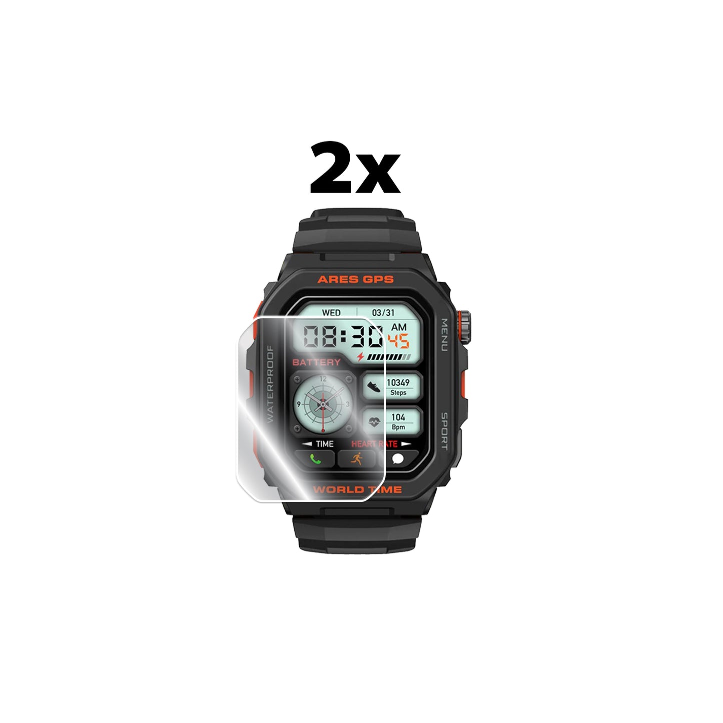  Zeblaze Ares GPS Akıllı Saat için IPG Orijinal Ekran Koruyucu (2 Adet) (Hidrojel)